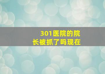 301医院的院长被抓了吗现在