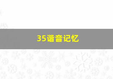 35谐音记忆