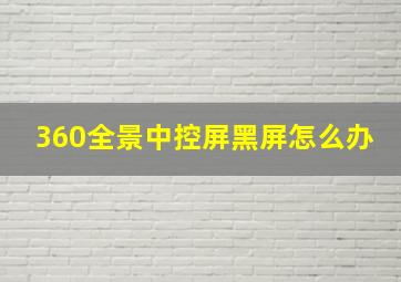 360全景中控屏黑屏怎么办