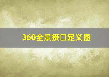 360全景接口定义图