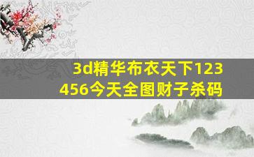 3d精华布衣天下123456今天全图财子杀码