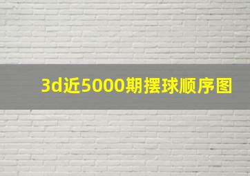 3d近5000期摆球顺序图