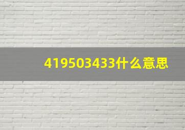 419503433什么意思