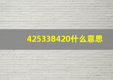 425338420什么意思