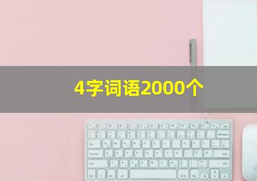 4字词语2000个