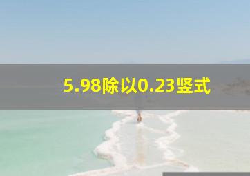 5.98除以0.23竖式