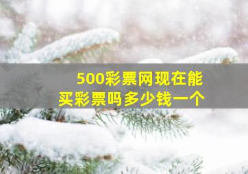 500彩票网现在能买彩票吗多少钱一个