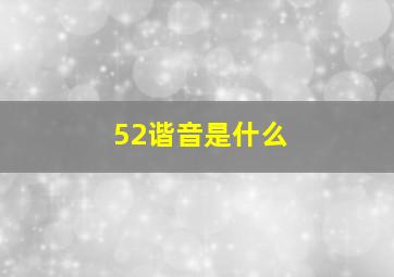 52谐音是什么