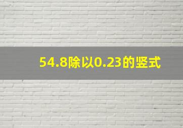 54.8除以0.23的竖式