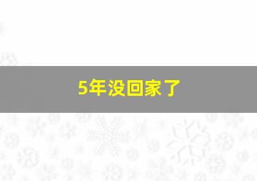 5年没回家了