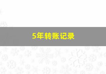 5年转账记录