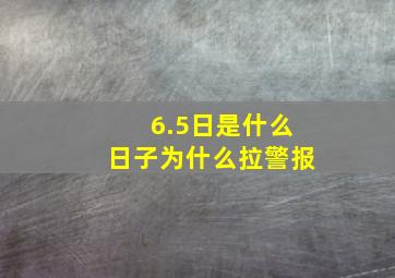 6.5日是什么日子为什么拉警报