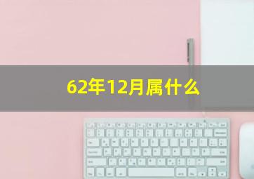 62年12月属什么