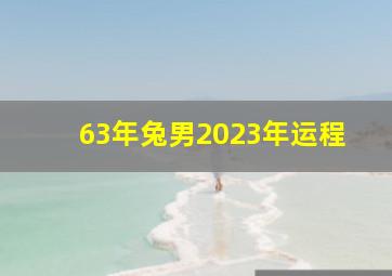 63年兔男2023年运程