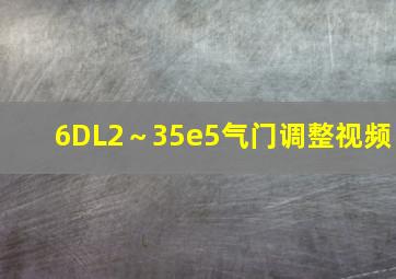 6DL2～35e5气门调整视频