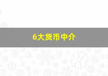 6大货币中介