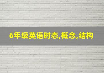 6年级英语时态,概念,结构