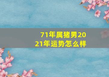 71年属猪男2021年运势怎么样