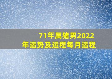 71年属猪男2022年运势及运程每月运程