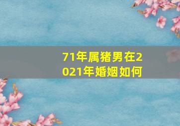 71年属猪男在2021年婚姻如何