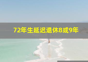 72年生延迟退休8或9年