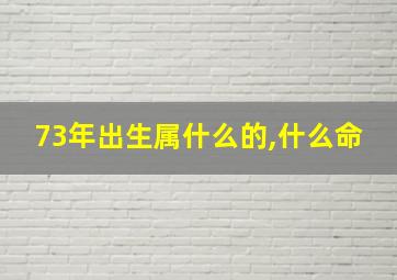 73年出生属什么的,什么命