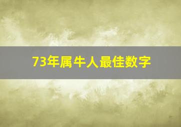 73年属牛人最佳数字