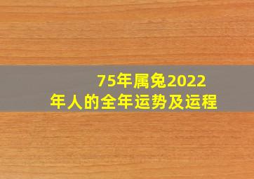 75年属兔2022年人的全年运势及运程