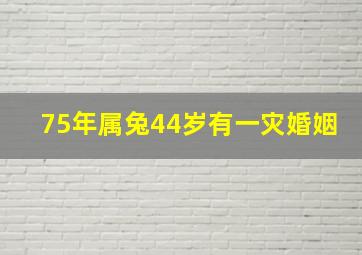 75年属兔44岁有一灾婚姻