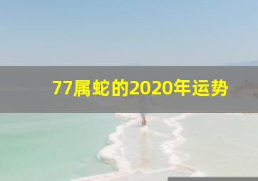 77属蛇的2020年运势