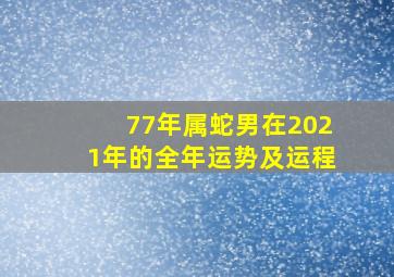 77年属蛇男在2021年的全年运势及运程