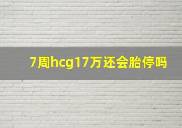 7周hcg17万还会胎停吗