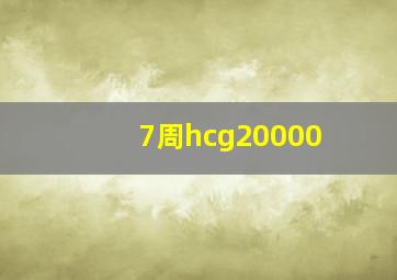 7周hcg20000