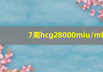 7周hcg28000miu/ml