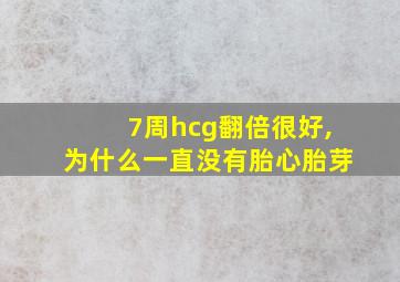 7周hcg翻倍很好,为什么一直没有胎心胎芽