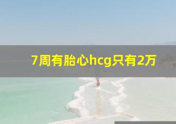 7周有胎心hcg只有2万