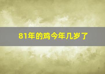 81年的鸡今年几岁了