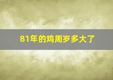 81年的鸡周岁多大了