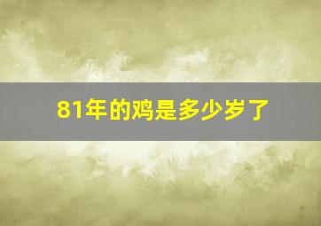 81年的鸡是多少岁了