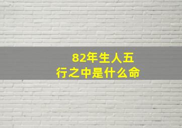 82年生人五行之中是什么命