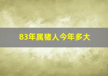 83年属猪人今年多大