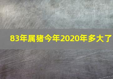 83年属猪今年2020年多大了