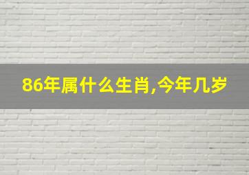 86年属什么生肖,今年几岁