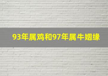 93年属鸡和97年属牛姻缘