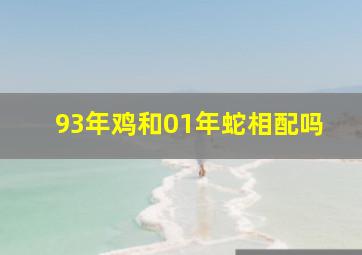 93年鸡和01年蛇相配吗