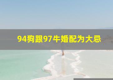 94狗跟97牛婚配为大忌