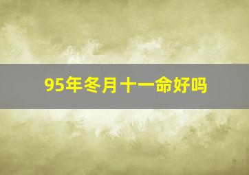 95年冬月十一命好吗