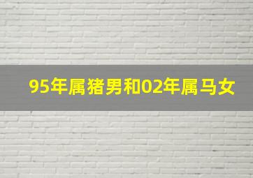 95年属猪男和02年属马女