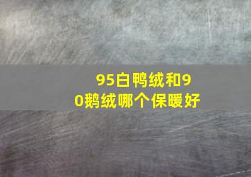 95白鸭绒和90鹅绒哪个保暖好