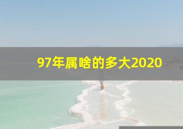 97年属啥的多大2020